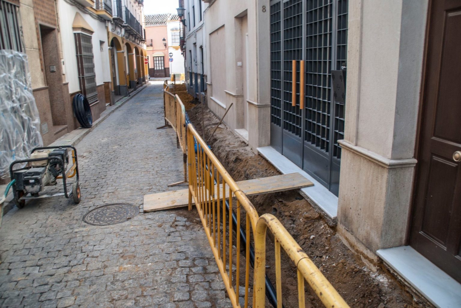 Corte de las calles Menéndez Pelayo y Santo Domingo por obras de mejora