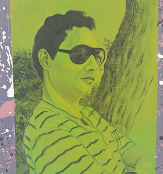 Retrato en tonos verdes incluido en la exposición Aprendices de Manuel García Castro en Marchena