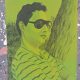 Retrato en tonos verdes incluido en la exposición Aprendices de Manuel García Castro en Marchena
