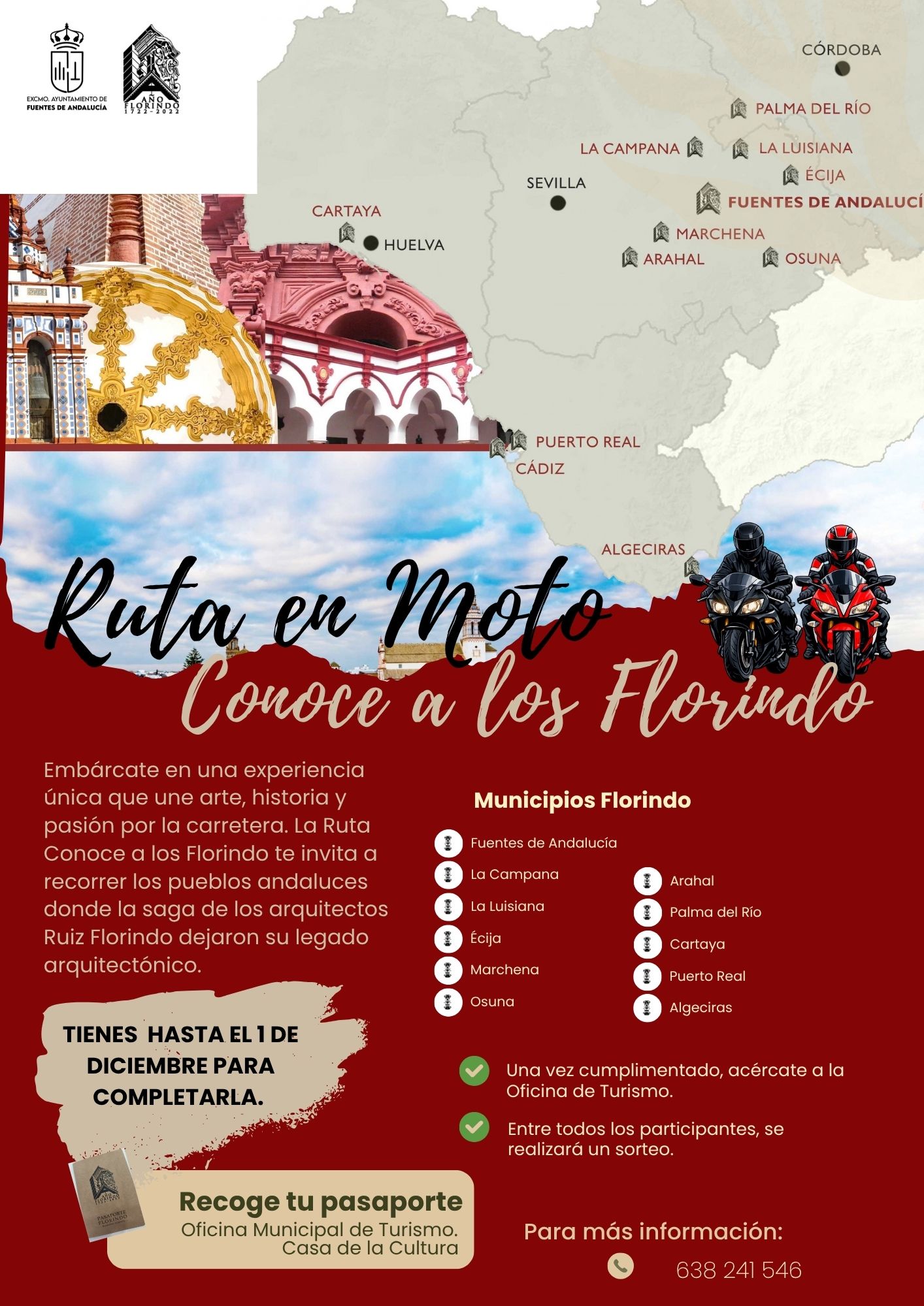 Cartel de la Ruta en Moto Conoce a los Florindo