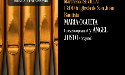 Cartel oficial del concierto de María Ogueta y Ángel Justo, 21 de noviembre de 2026 en San Juan Bautista de Marchena
