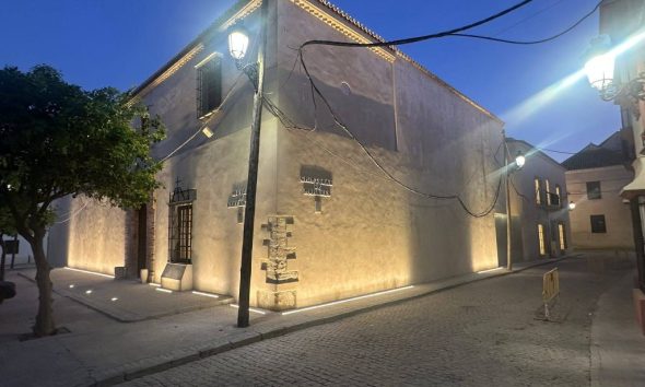 Futuro Museo de Marchena iluminado. Imagen de archivo