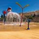 Zona municipal de juegos de agua de Marchena durante la temporada de verano