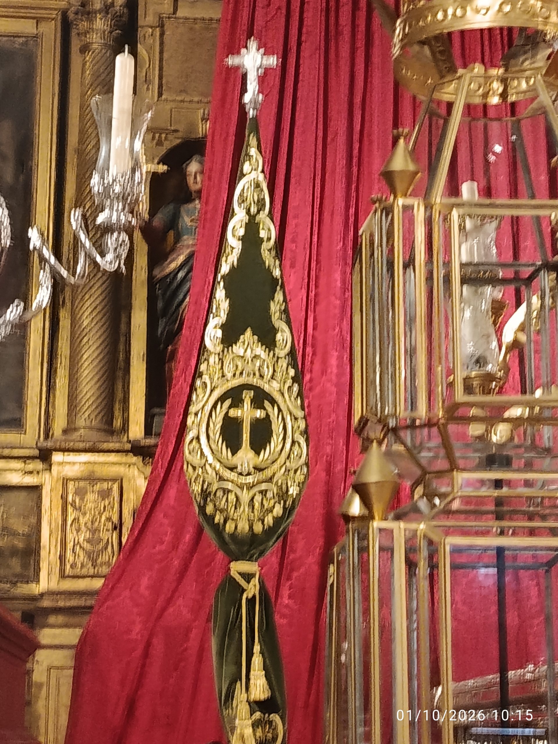 Estandarte en los cultos de la Virgen del Rosario de Marchena