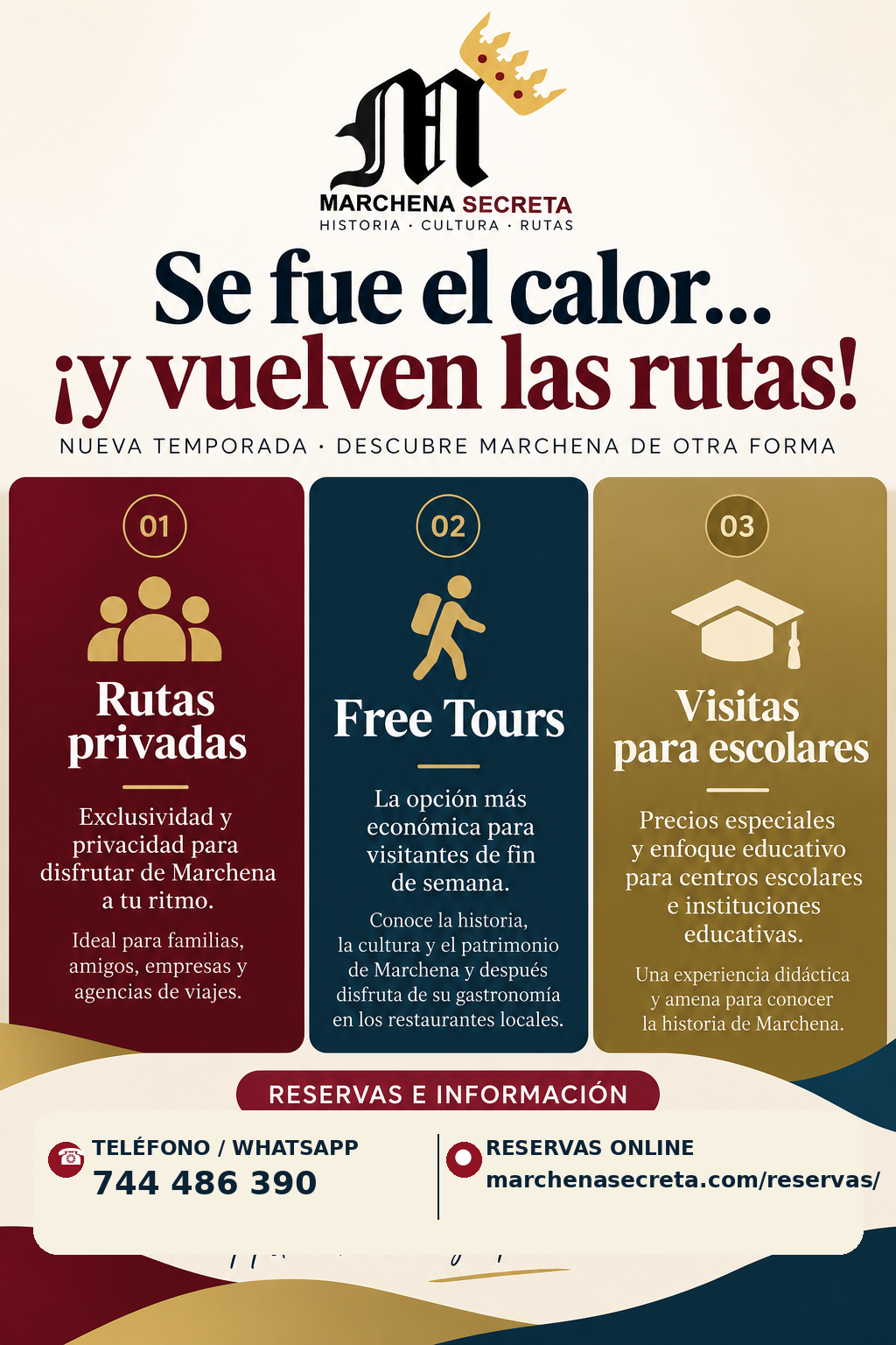 Cartel de la nueva temporada de rutas de Marchena Secreta